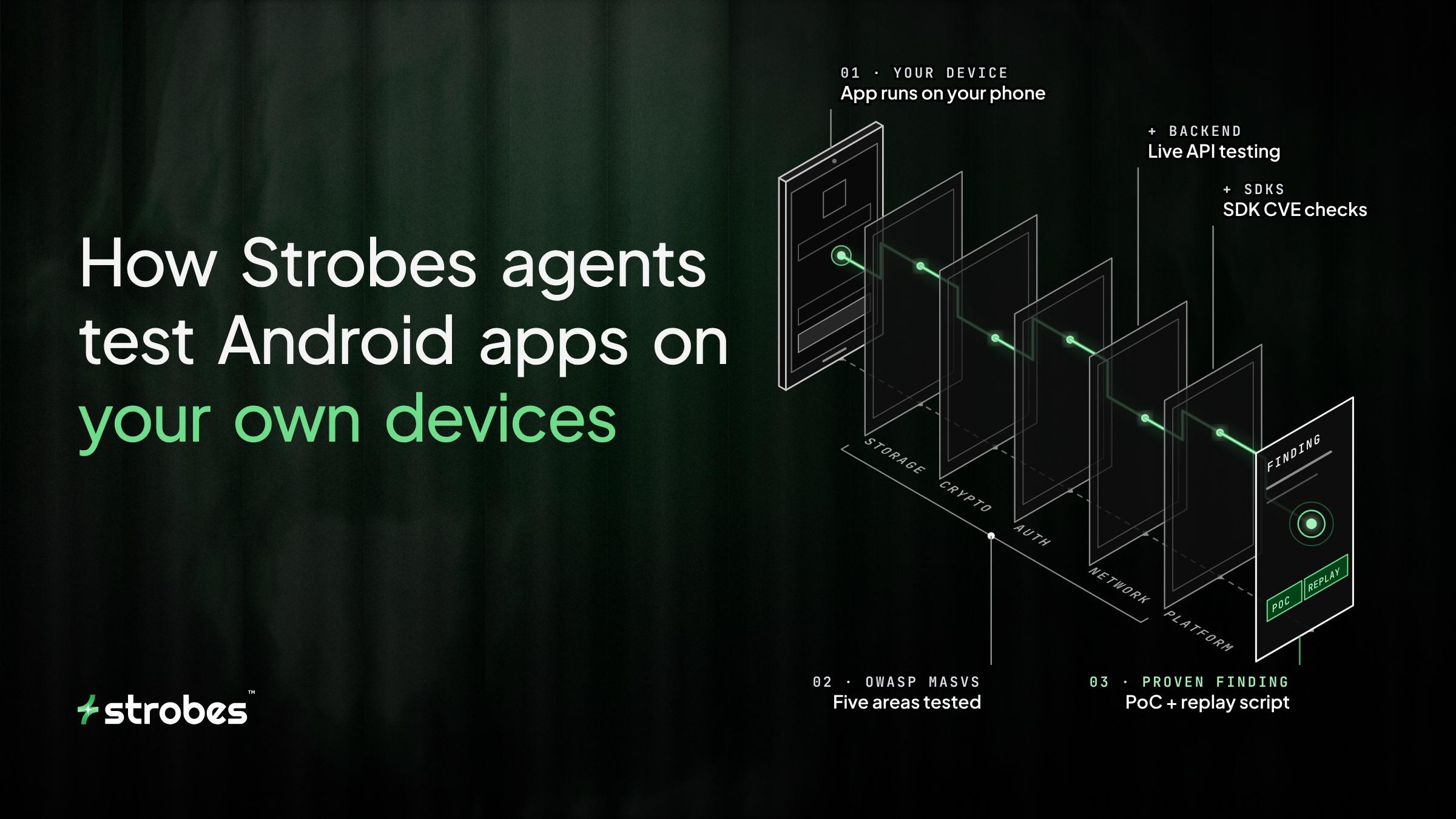 How Strobes agents test Android apps on your own devices